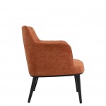 Metal and Fabric Armchair Marselha Orange