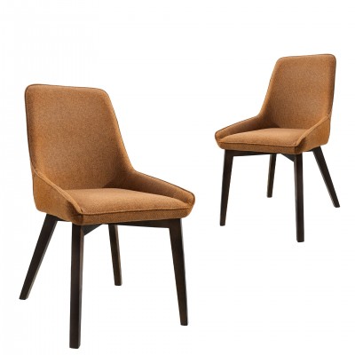 Cadeira de Jantar de Tecido Cambrai Laranja - Pack 2