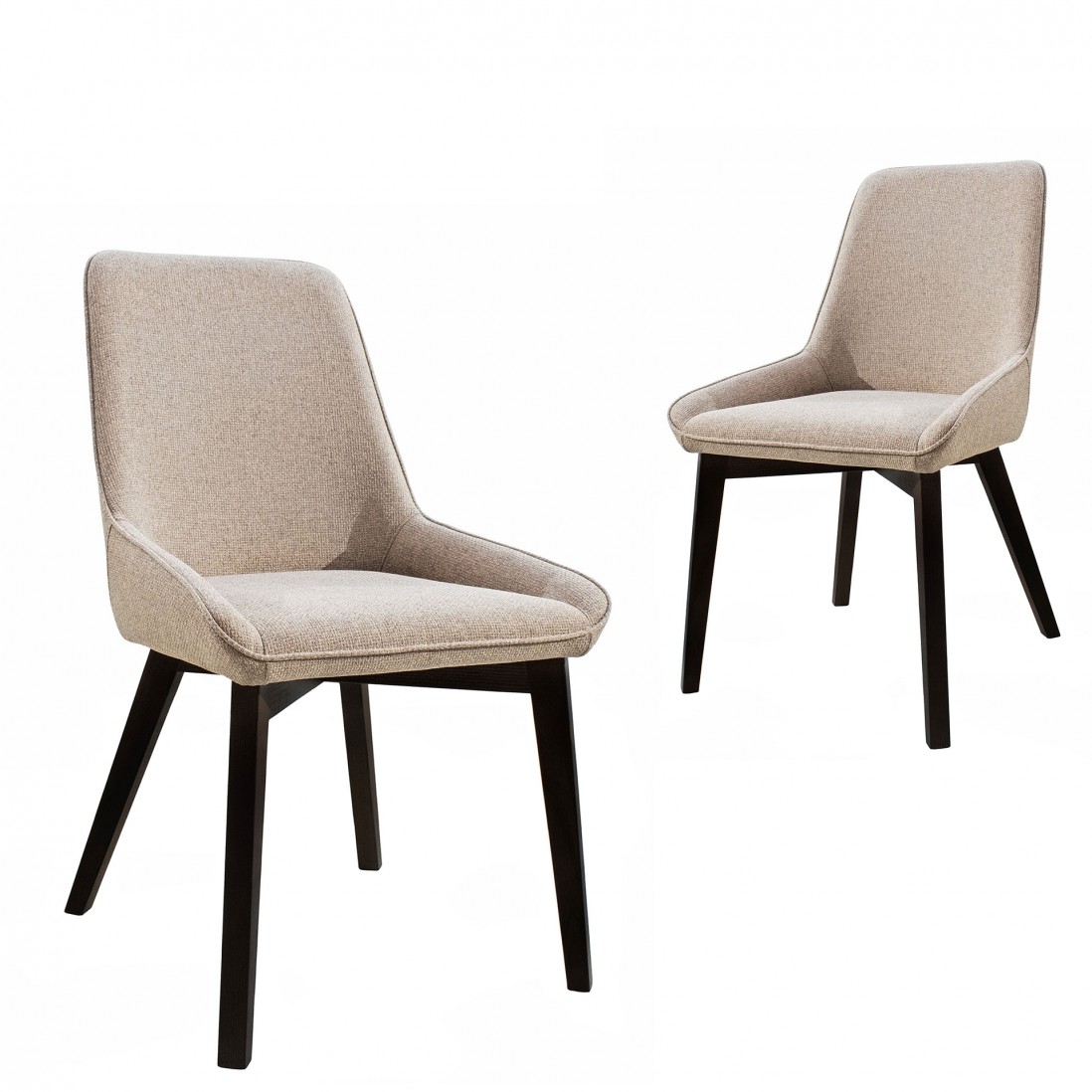 Silla de Comedor de Tejido Cambrai Crema - Pack 2