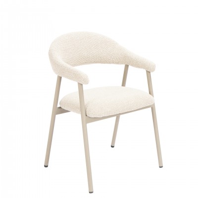 Euron Cream Fabric Dining Chair