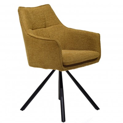 Silla de Comedor Giratria Acolchado Vittel Amarillo