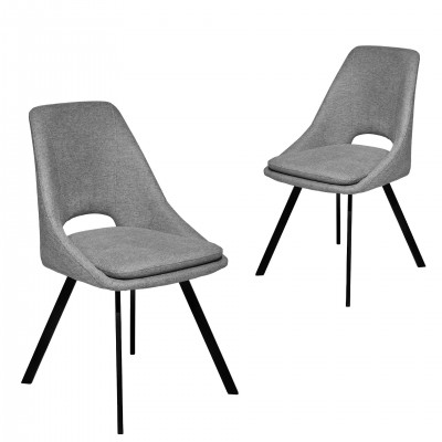 Fabric Dining Chair Loriente Gray - Pack 2