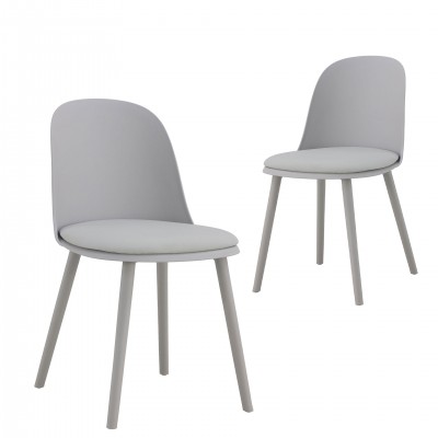 Nordic Kitchen Chair Calais Light Gray - Pack 2