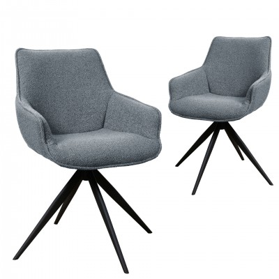 Swivel Dining Chair Dijon Light Gray - Pack 2