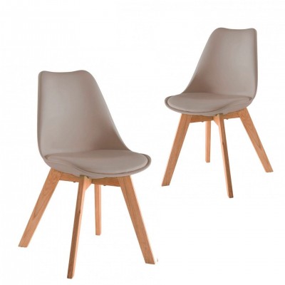 Nordic Kitchen Chair Scandinave Brown - Pack 2
