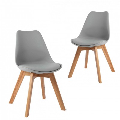 Nordic Kitchen Chair Scandinave Gray - Pack 2