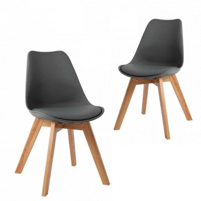 Nordic Kitchen Chair Scandinave Dark Gray - Pack 2