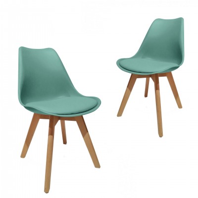 Nordic Kitchen Chair Scandinave Mint Green - Pack 2