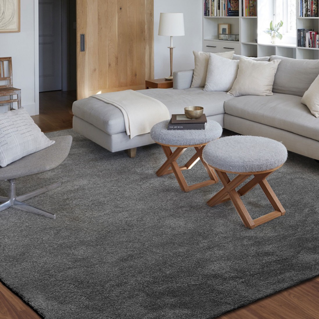 Custom Rug Livorno 097 Dark Gray