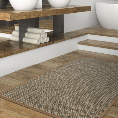 In & Out Custom Rug Natural Chevron 014 Beige