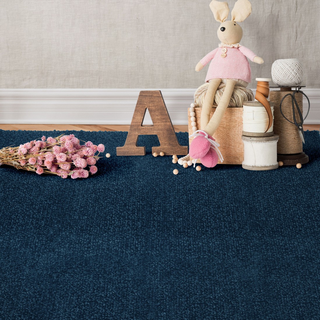 Custom Rug Pisa 181 Dark Blue