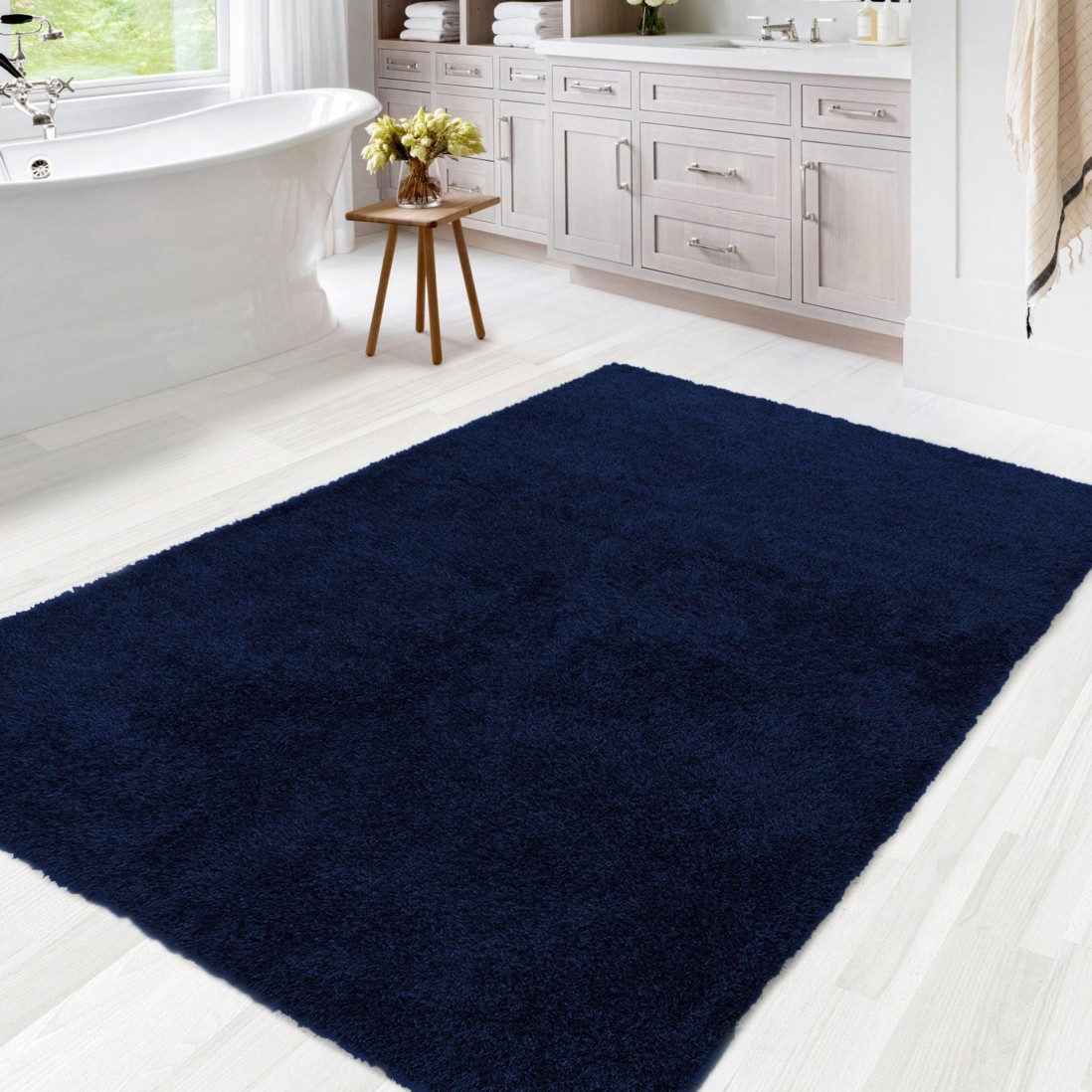 Alfombra a Medida Lavable Santillana 016 Azul Oscuro
