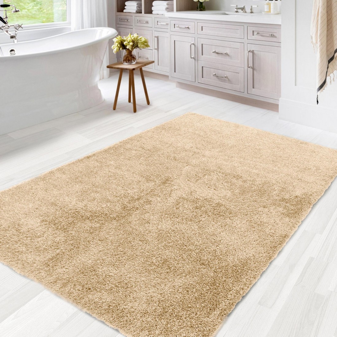Washable Custom Rug Santillana 002 Light Beige