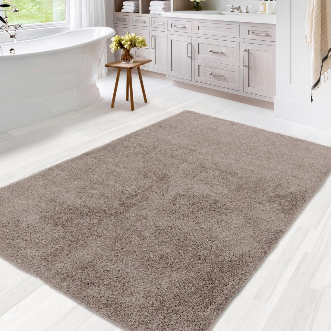 Washable Custom Rug Santillana 054 Taupe Brown