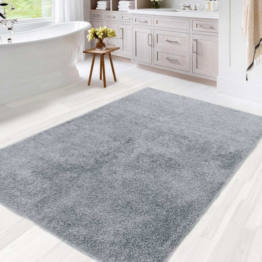 Washable Custom Rug Santillana 017 Light Gray