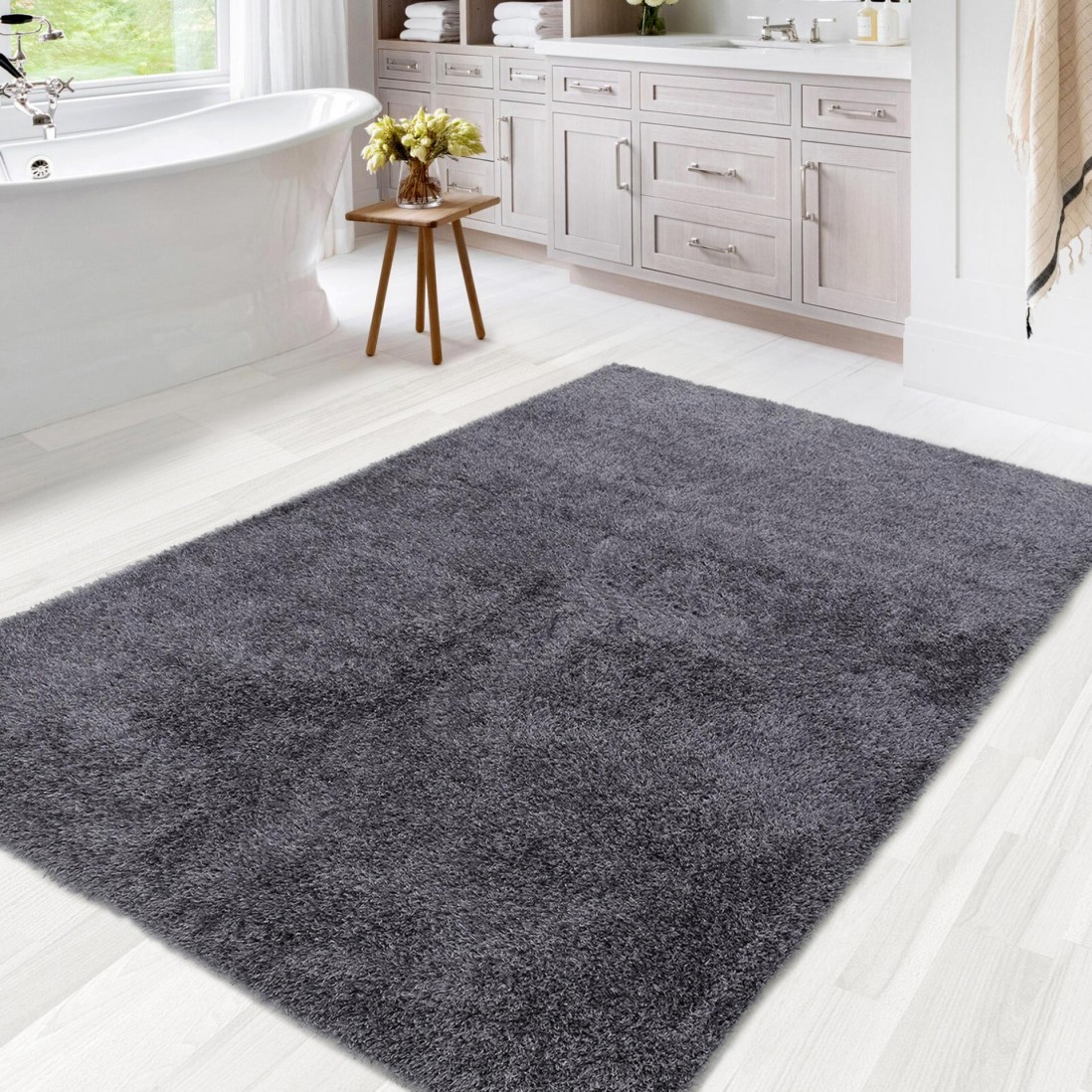 Washable Custom Rug Santillana 233 Dark Gray