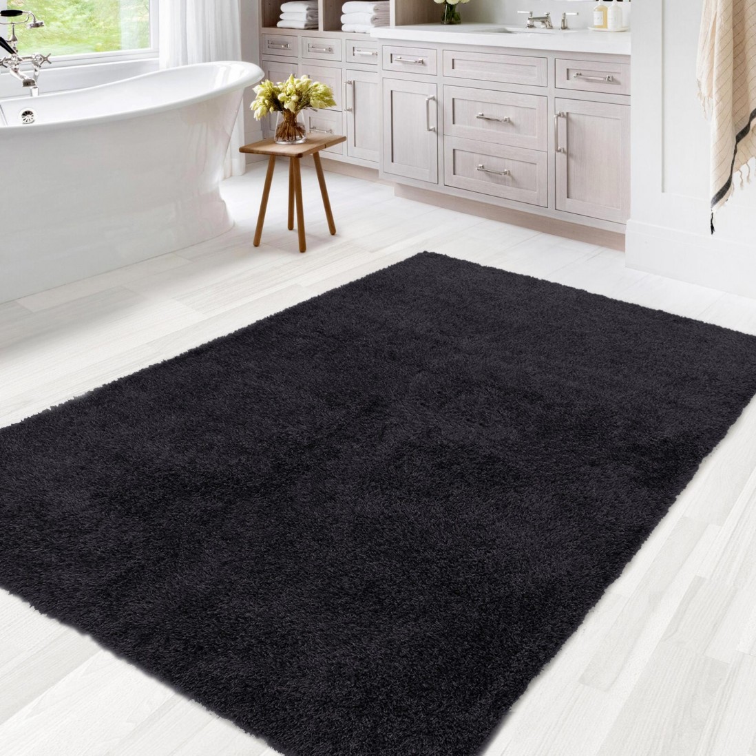 Washable Custom Rug Santillana 007 Black