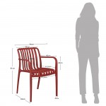 Silla para Interior y Exterior Bandol Roja