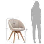 Silla de Comedor Giratria Allos Beige