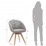 Silla de Comedor Giratria Allos Gris