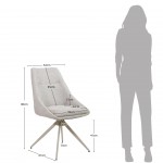 Silla de Comedor Giratria Caen Gris/Crema - Pack 4