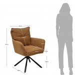 Silla de Comedor Giratria Antibes Naranja