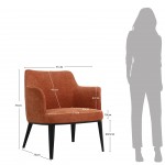 Metal and Fabric Armchair Marselha Orange