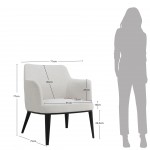 Metal and Fabric Armchair Marselha Cream