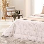 Zani Floral Double Bed Bedspread Beige