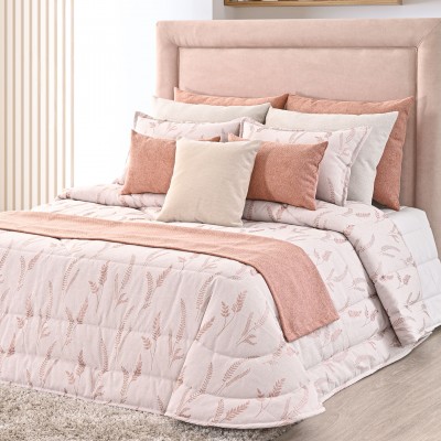 Zani Floral Double Bed Bedspread Pink