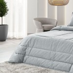 Colcha Cama de Casal Ayara Lisa Azul