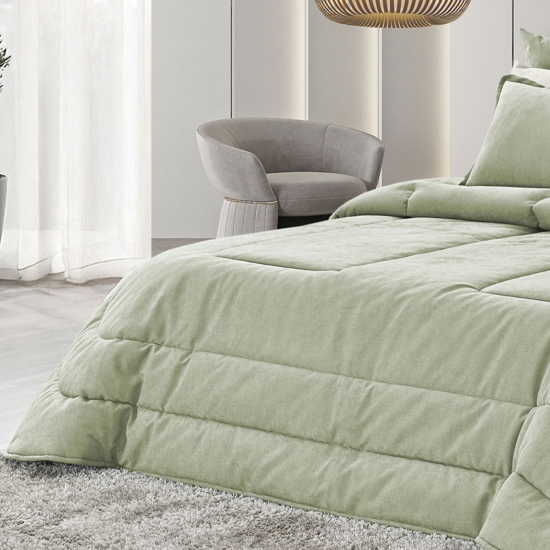 COLCHA AYARA 250x260 03-VERDE C/2ALM.