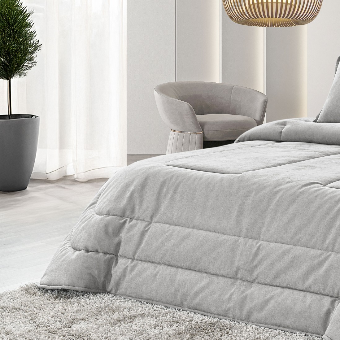 Ayara Plain Double Bed Bedspread Green