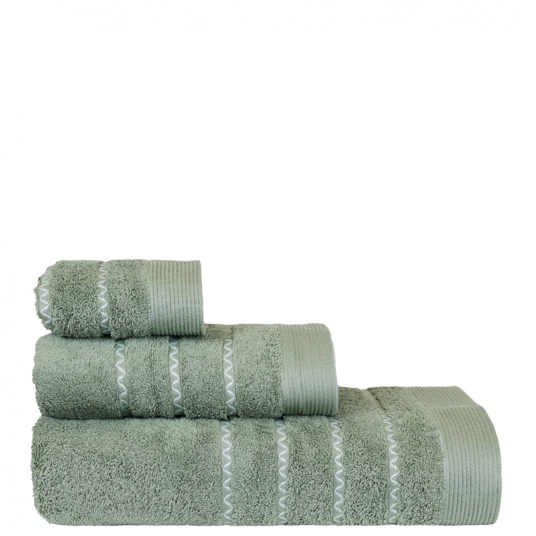 100% Cotton Ravi 3 Towels Bath Set Green