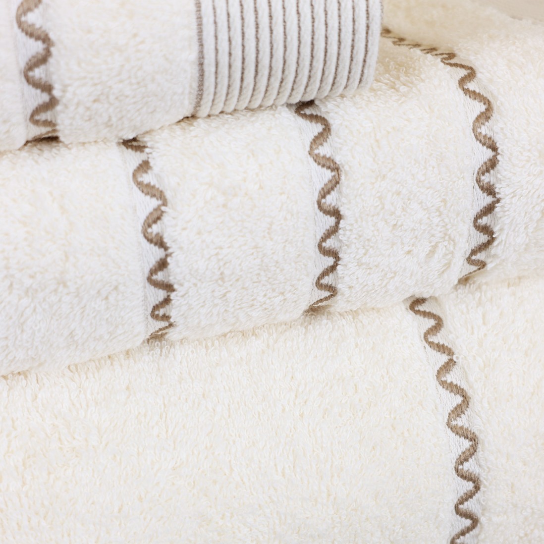 100% Cotton Ravi 3 Towels Bath Set White