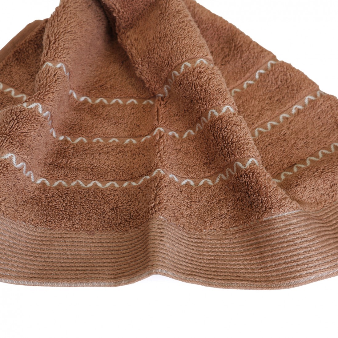 100% Cotton Ravi 3 Towels Bath Set Terracotta
