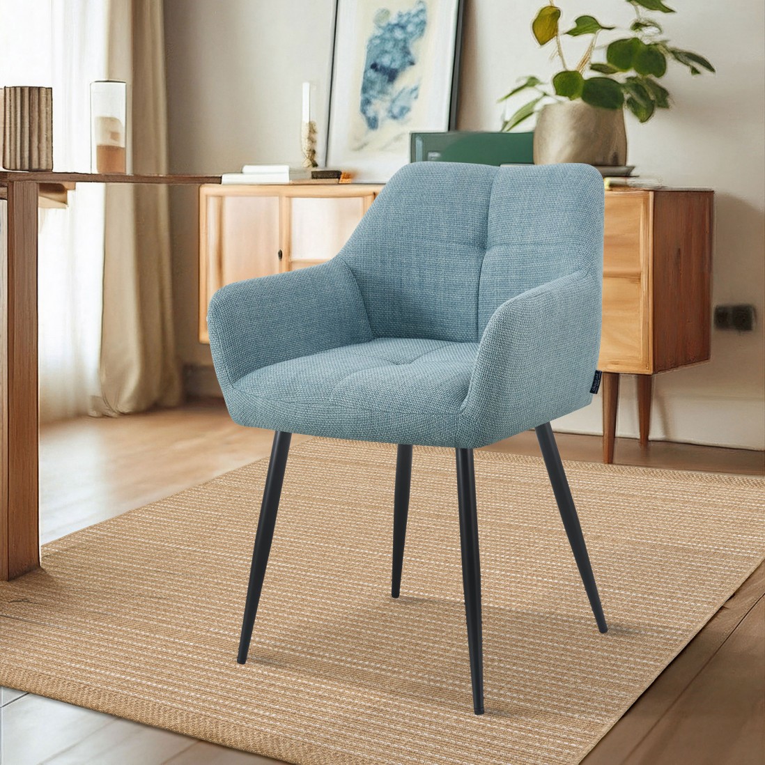 Fabric Dining Chair Narbona Blue