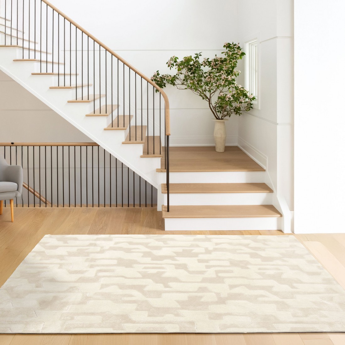 Abstract Area Rug Madi 5563/001 Ecru
