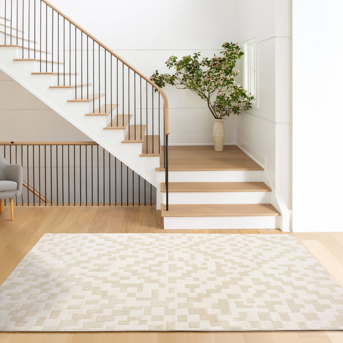 Geometric Area Rug Madi 5552/001 Ecru