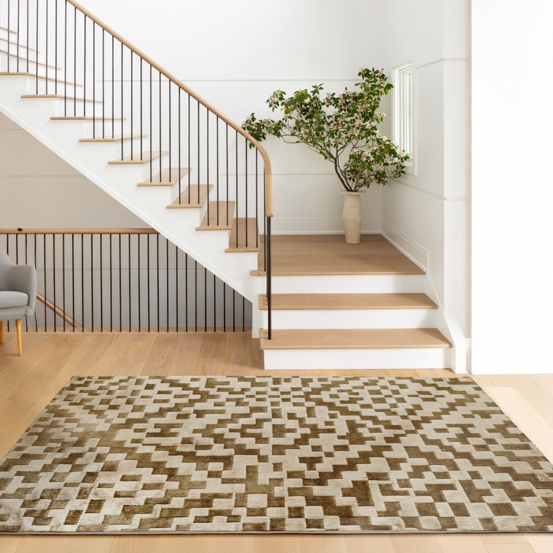 Geometric Area Rug Madi 5552/002 Brown