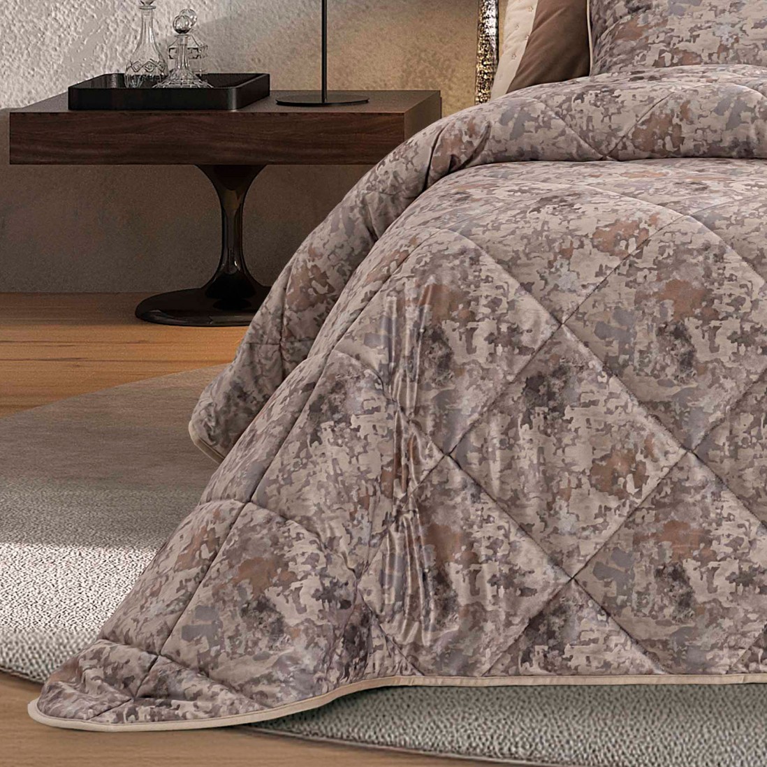 Colcha Cama de Casal Lunara Abstrato Multicolor