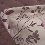 Colcha Cama de Casal Sila Floral Bordeaux