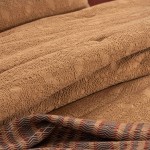Bruma Abstract Double Bed Bedspread Camel