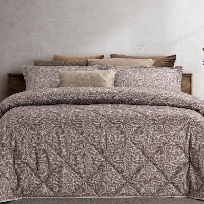 Arvi Floral Double Bed Bedspread Taupe