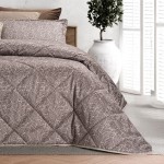 Colcha Cama de Casal Arvi Floral Taupe
