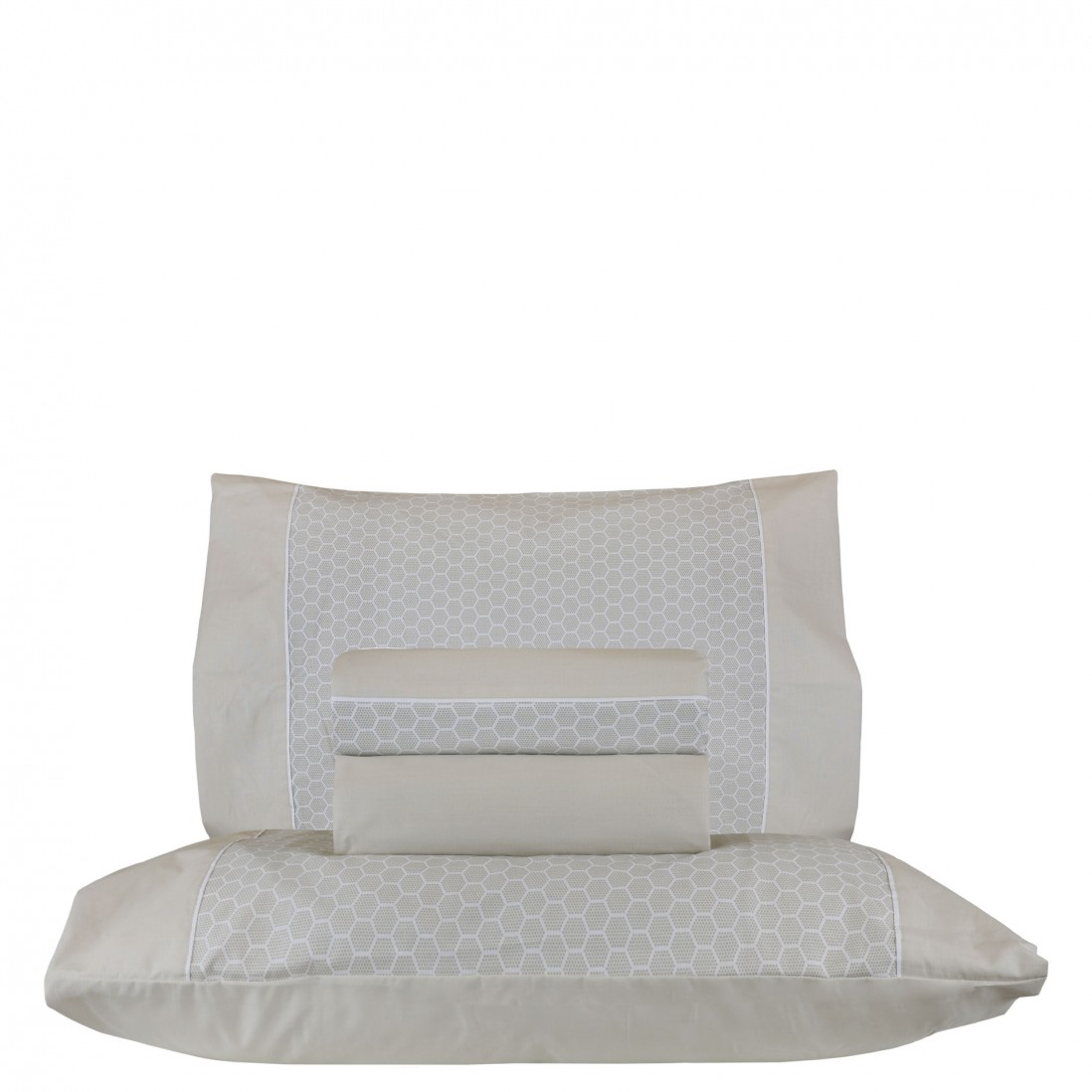Jogo de Lenis Cama de Casal Maya 100% Algodo 4 Peas Bege