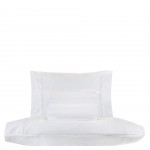 Juego de Sbanas Cama Doble Sublime 100% Algodn 4 Piezas Blanco