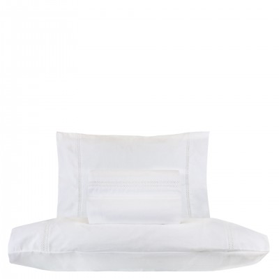 Sublime 100% Cotton 4-Piece Double Bed Sheet Set White