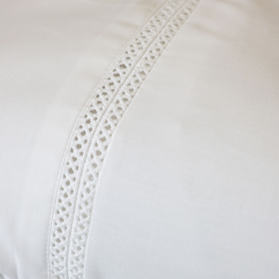 Juego de Sbanas Cama Doble Sublime 100% Algodn 4 Piezas Blanco