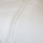 Juego de Sbanas Cama Doble Sublime 100% Algodn 4 Piezas Blanco